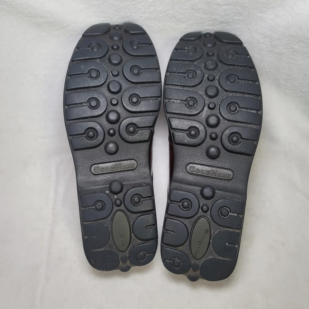 Cole Haan County Retro Air Cushioned Leather Mules Burgandy Minimalist Size 7.5B - Picture 8 of 9